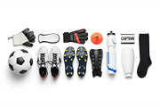 Soccer Equipment Flat Lay Kit, a Sport Illustration by StockVerse Creative (Thumbnail 1 of 3)