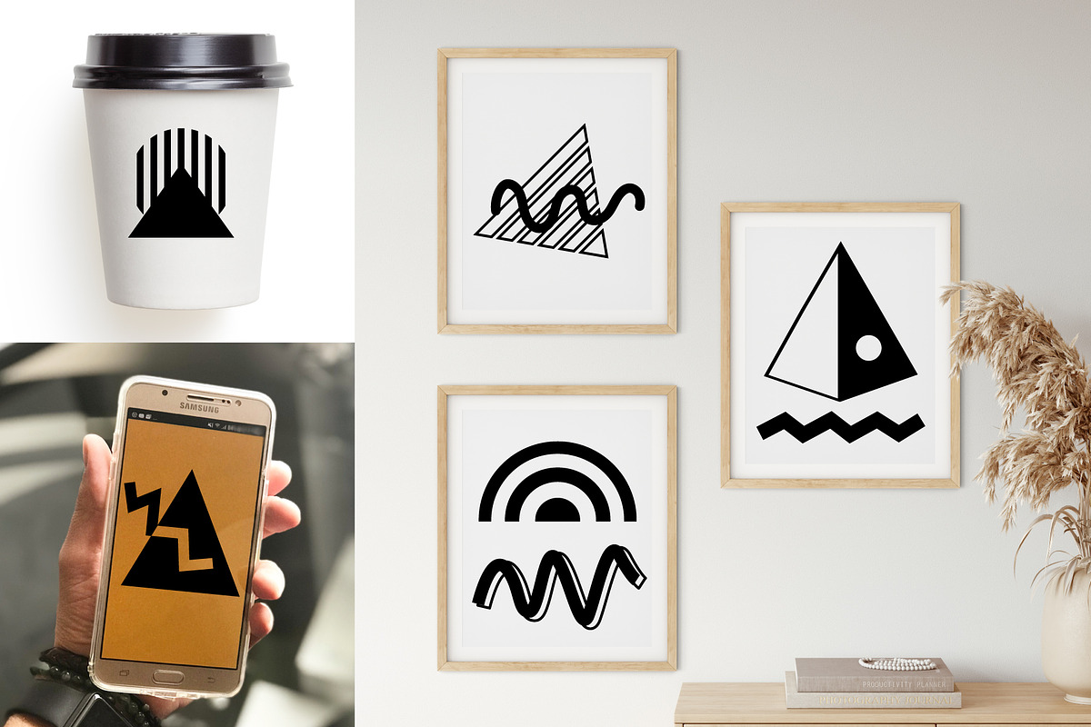 200+ Geometric 90s Graphics Bundle, a Graphic by Katrinelly (Photo 5 of 14)