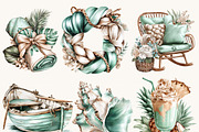 Watercolor Summer Beach Clipart, a Seasonal Illustration by BusyDaydesign (Thumbnail 4 of 9)