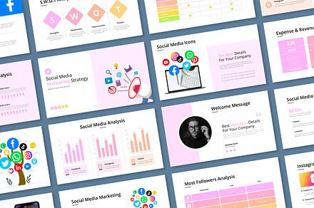 Social Media Marketing Presentation, a Presentation Template by Mighty-Slide