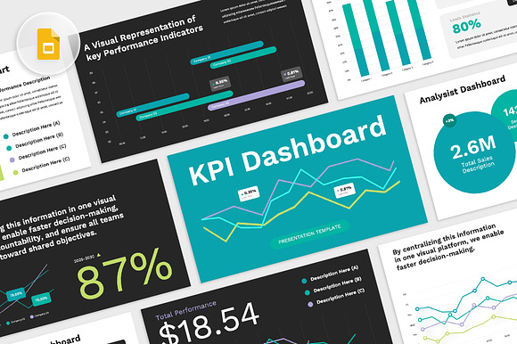 Kpi Dashboard Google Slides preview 7
