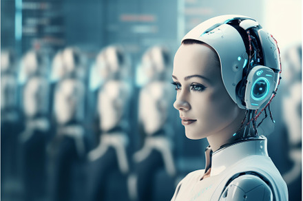 Robot speaking. Generate Ai, a Technology Photo by Ylivdesign