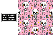 Cute Kawaii Halloween Background, a Background Graphic by Coco Bloom (Thumbnail 7 of 8)