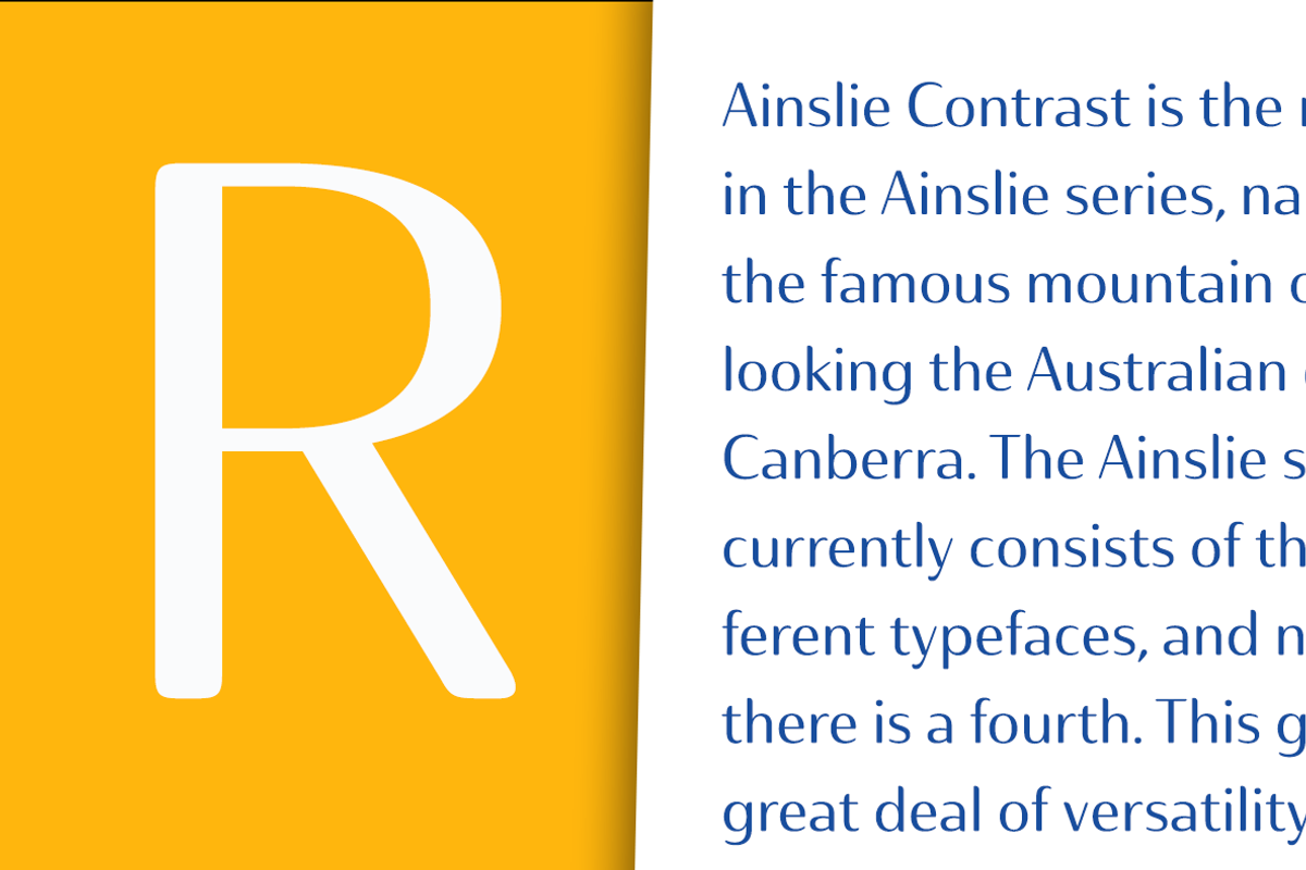 Ainslie Contrast, a Sans Serif Font by insigne (Photo 3 of 5)