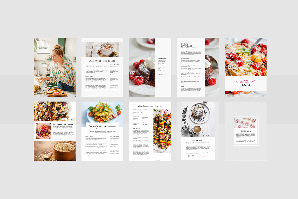 Minimalist Cookbook Canva Template, a Presentation Template by White Dreamers (Photo 10 of 10)