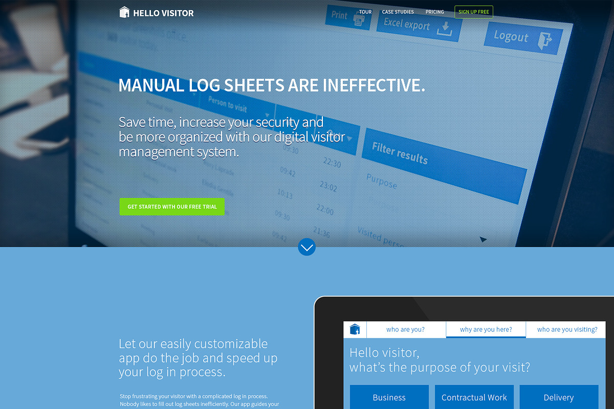SaaS startup landing page, a Landing Page Template by AndreasGalster (Photo 3 of 5)