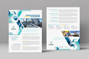 Oil & Gas Company Datasheet, a Flyer Template by StockLayouts