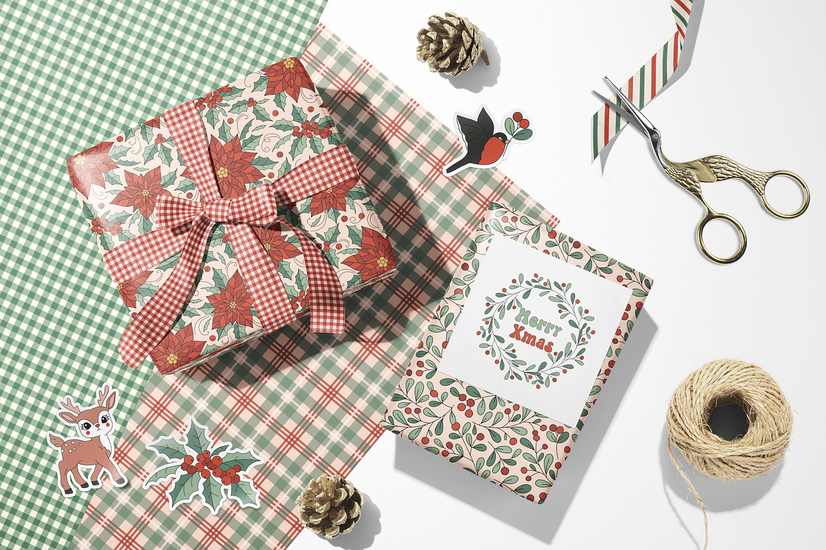Retro Groovy Christmas collection, a Pattern Graphic by @olga.angelloz (Photo 9 of 12)