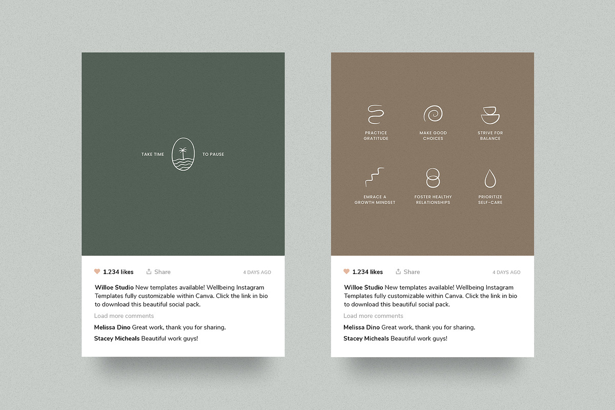 Wellbeing Coach Template - Canva, a Social Media Template by Willoe Studio (Photo 4 of 10)