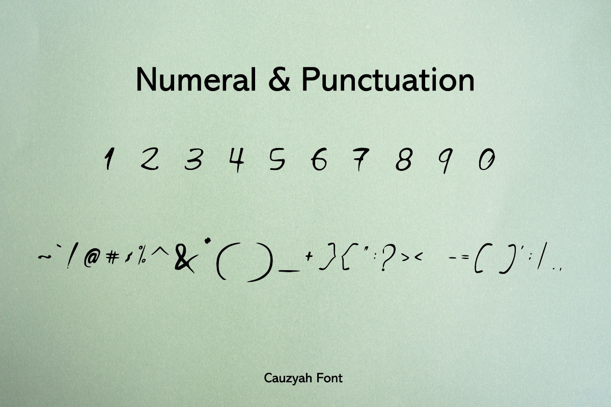 Cauzyah Modern Handwritten Font, a Handwritten Font by ResumeFabs (Photo 3 of 7)