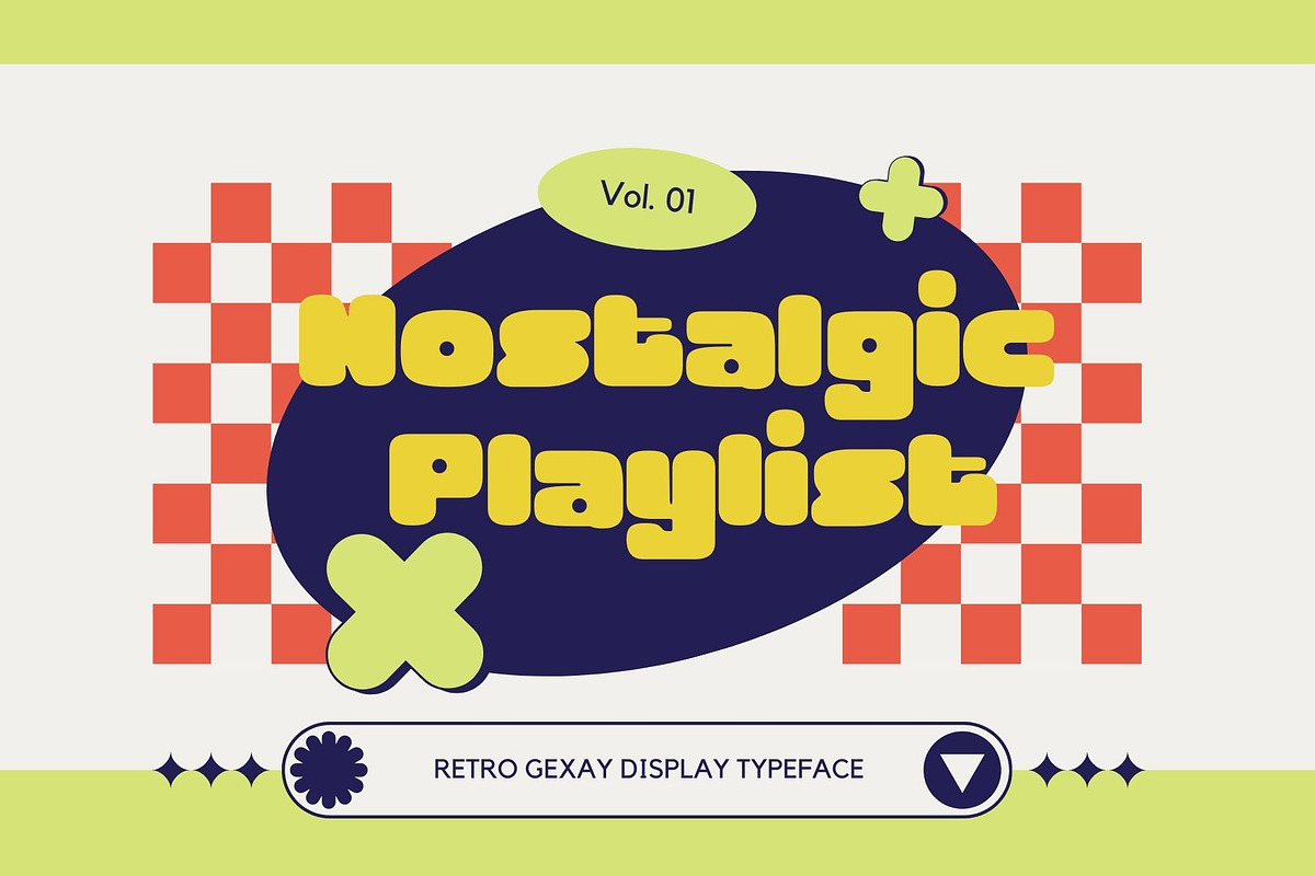 Retro Gexay - Retro Font, a Sans Serif Font by Nirmana Visual (Photo 2 of 3)