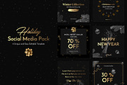 Holiday Social Media Pack, a Templates & Theme by Uidea (Thumbnail 1 of 4)