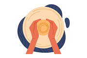 Pottery workshop set. Handmade hobby, a Work Illustration by Annie Birdie (Thumbnail 9 of 11)