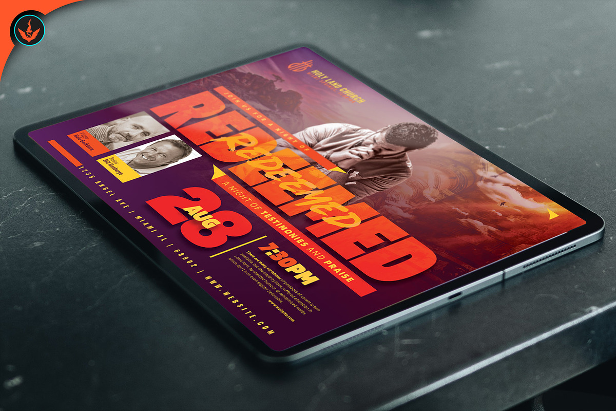 Redeemed Revival Church Flyer Templa, a Flyer Template by SeraphimChris
