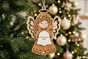 Nativity Angel Ornaments SVG Bundle, a Decorative Illustration by svgocean (Thumbnail 2 of 7)
