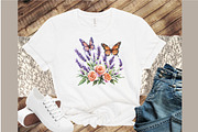Floral Butterfly Monarch Spring Clip, an Illustration by Sublimation Artist (Thumbnail 4 of 6)