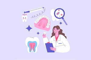 Dentist Asset Illustration, a Healthcare Illustration by graphicook