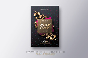 New Year Psd Invitation