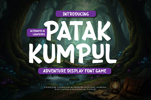 Patak Kumpul Adventure Display Game, a Sans Serif Font by twinstd