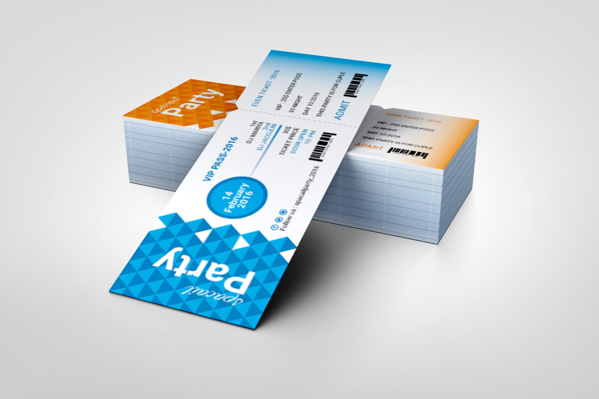 Professional Event Ticket Template, a Card Template by BrandlyTemplate (Photo 3 of 3)