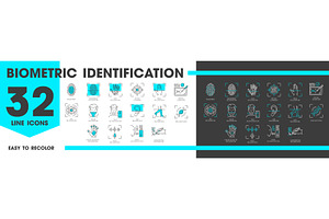 Biometric identification, a Technology Illustration by Vector Tradition