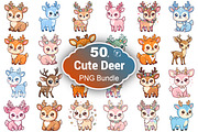 Cute Deer Clipart, an Animal Illustration by Forhadx5 (Thumbnail 1 of 9)