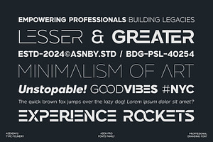 Asen Pro Fonts Family