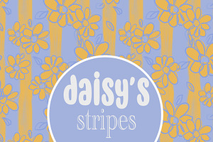 Sunny yellow stripes blooms pattern