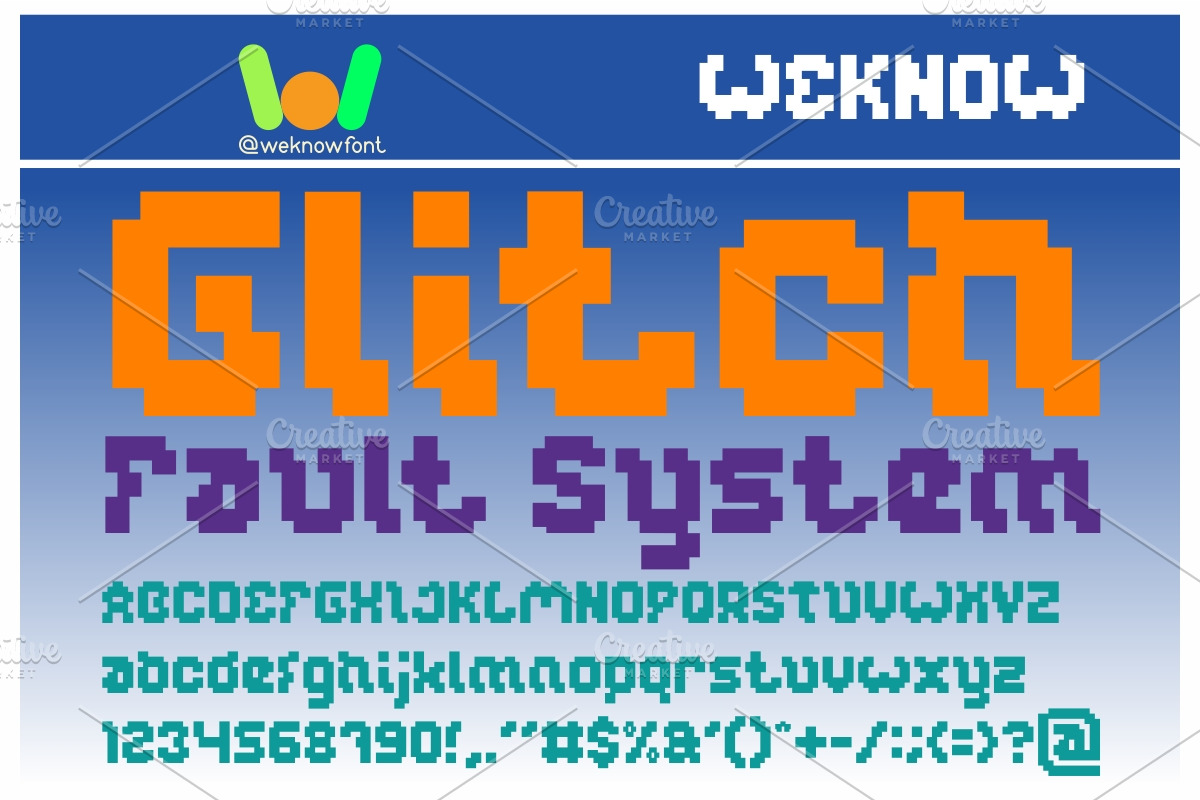 glitch font, a Font by weknow (Photo 3 of 5)