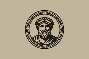 Greek ancient philosopher logo, a Branding & Logo Template by funpixel