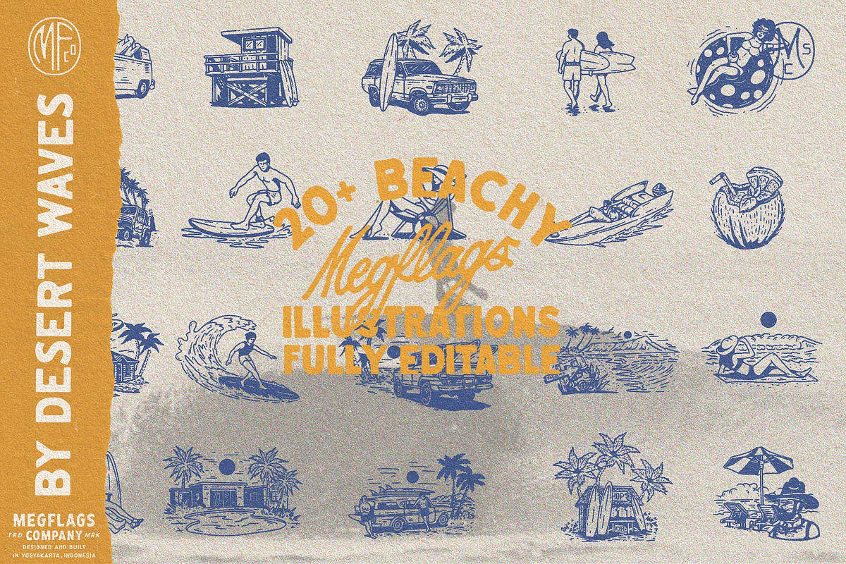 Beachy Illustration, a Seasonal Illustration by Megflags (Photo 2 of 9)
