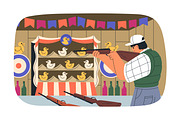 People at shooting gallery, range, a Sport Illustration by Good Studio (Thumbnail 5 of 5)