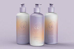 Three Dispenser Bottle Mockup, an Advertising Mockup by skybluecreative