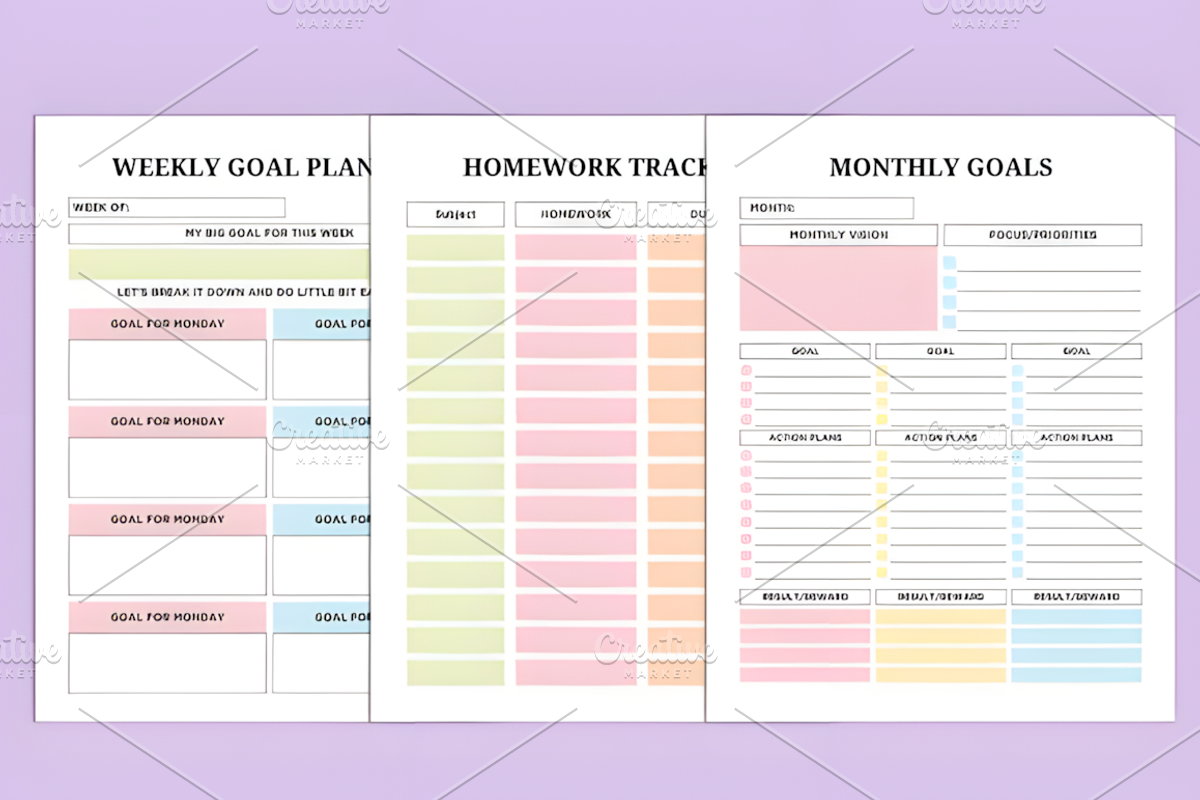 Editable ADHD Planner for Kids Canva, a Social Media Template by Coco Bloom (Photo 4 of 5)