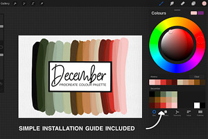 December Procreate Color Palette