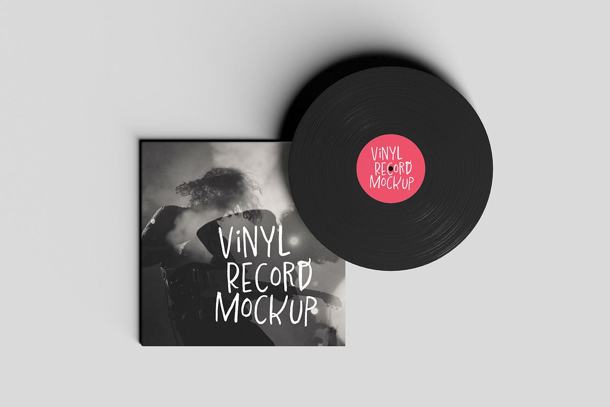 Vinyl Record Cover Mockups, a Packaging Mockup by artimasa (Photo 5 of 7)