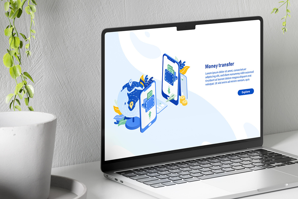 Money Transfer concept, a Technology Illustration by Good Studio (Photo 3 of 3)
