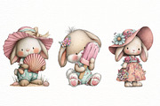 whimsical summer bunny, an Illustration by Designworld (Thumbnail 5 of 6)