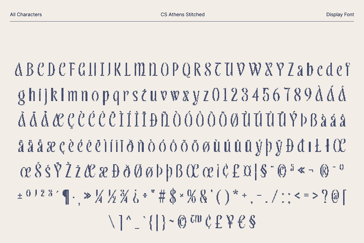 CS Athens Stitched, a Sans Serif Font by Craft Supply Co. (Photo 8 of 8)