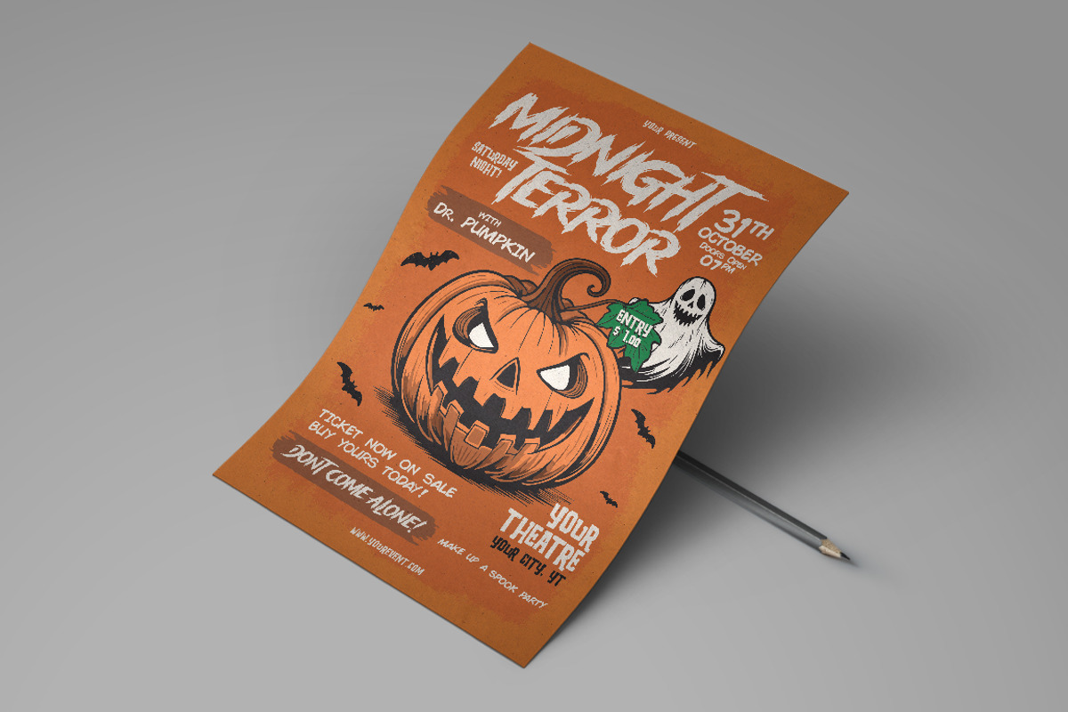 Halloween Party Flyer, a Flyer Template by monogrph (Photo 3 of 4)