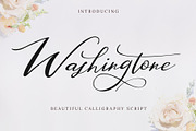 Washingtone Script, a Script Font by Masdika Studio (Thumbnail 1 of 7)