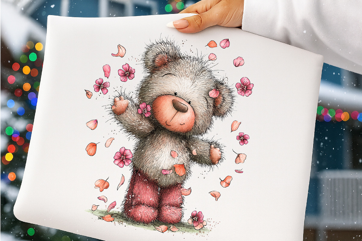 Whimsical Easter Teddy Bear Clipart, an Illustration by SinaCreation (Photo 10 of 11)
