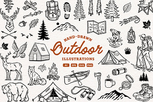 Hand-drawn Outdoor Illustrations, an Object Illustration by cd-design.co