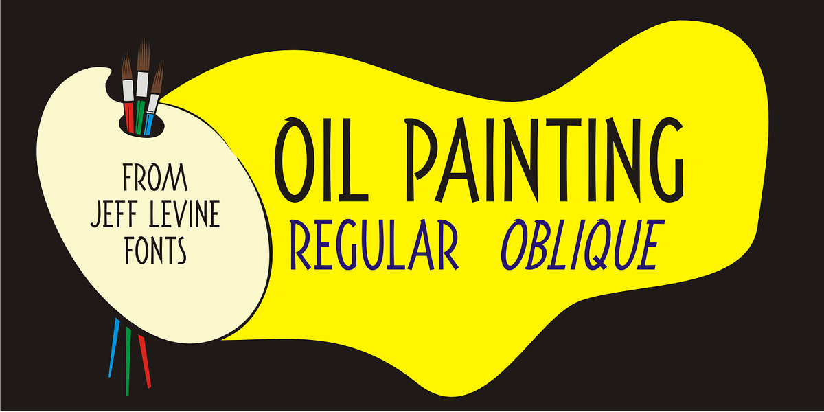 Oil Painting JNL, a Handwritten Font by Jeff Levine Fonts