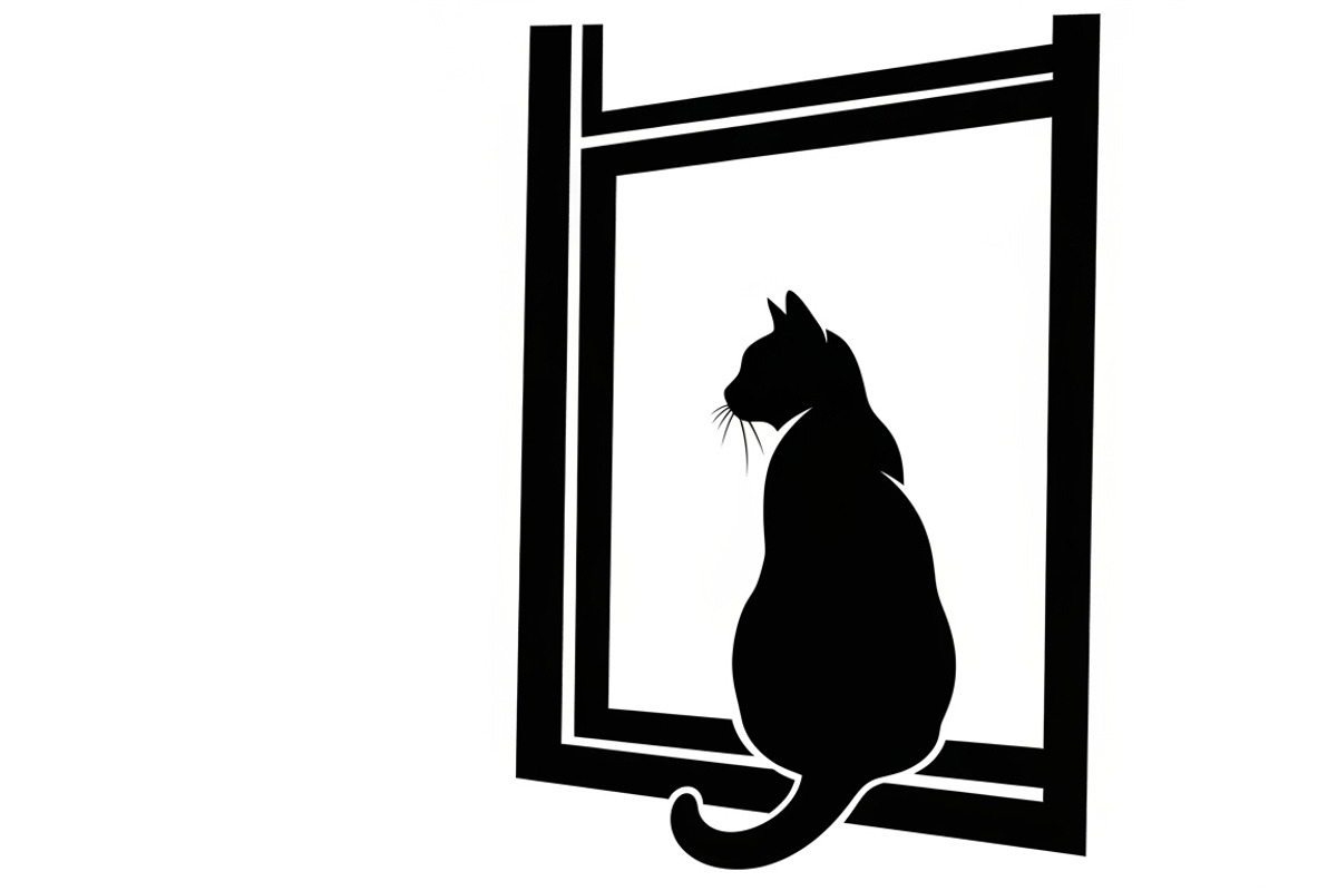 cat sitting by window silhouette, an Illustration by Amazin_art (Photo 11 of 25)