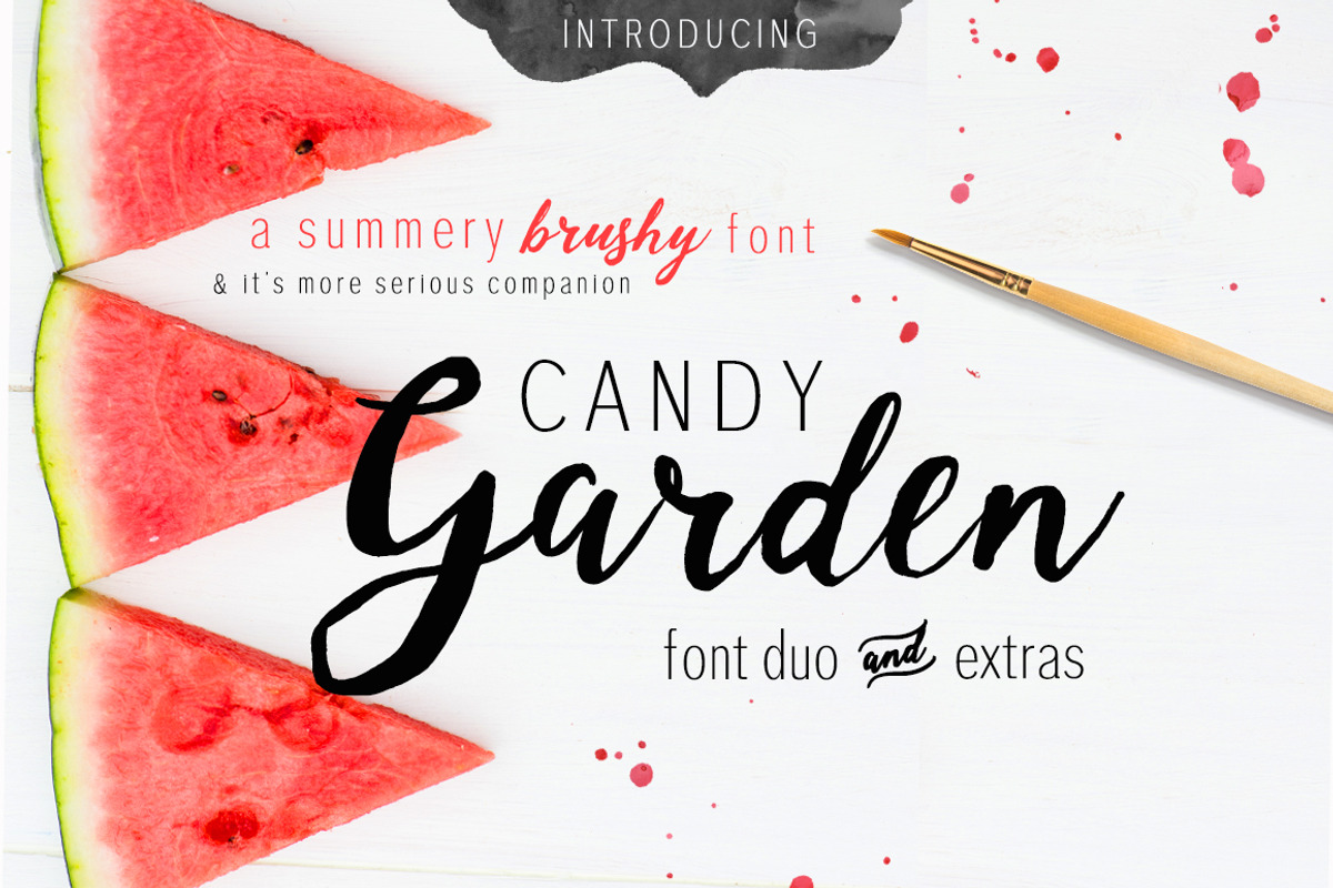 Candy Garden Font Duo + EXTRAS