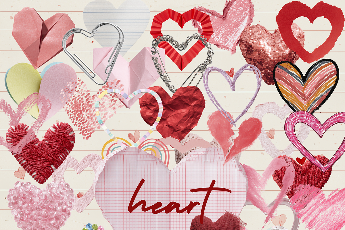 Romantic Love Collage Kit, an Object Graphic by VirinaDesign (Photo 3 of 15)