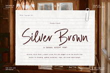 Silver Brown Casual Script Font