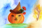 Cute Halloween Pumpkins, a Seasonal Illustration by pictures for you (Thumbnail 4 of 5)