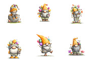 Whimsical Easter Gnome Clipart, an Illustration by Designking (Thumbnail 3 of 7)